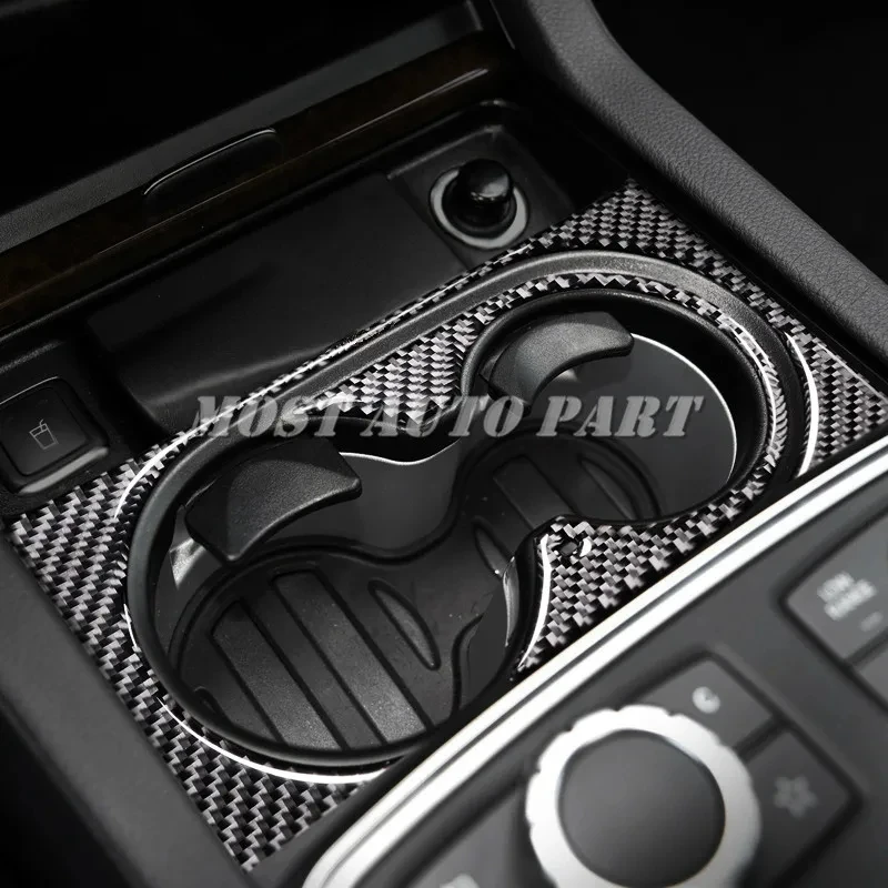 

Carbon Fiber Car Interior Cup Holder Cover Trim Stickers For Mercedes Benz GLS 16-18 GLE 15-17 GL 13-15 ML Accessories