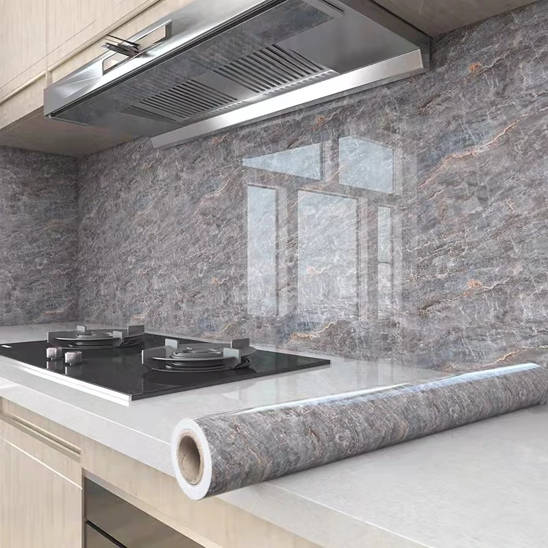 

1m Kitchen Oil Resistant Self Adhesive Wallpaper Bathroom Waterproof Tile Wallpaper Vinyl Peel and Stick Removable Wall Sticker