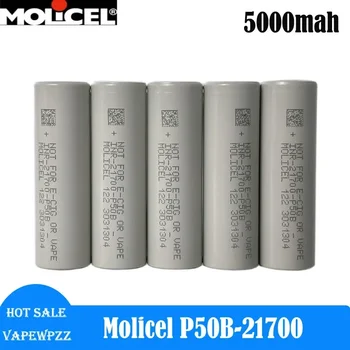 Batteria Ricaricabile 100% Originale Molicel INR21700-P50B 5000mAh 50A, Celle Li-ion Serie B P50B 21700 a Ricarica Rapida