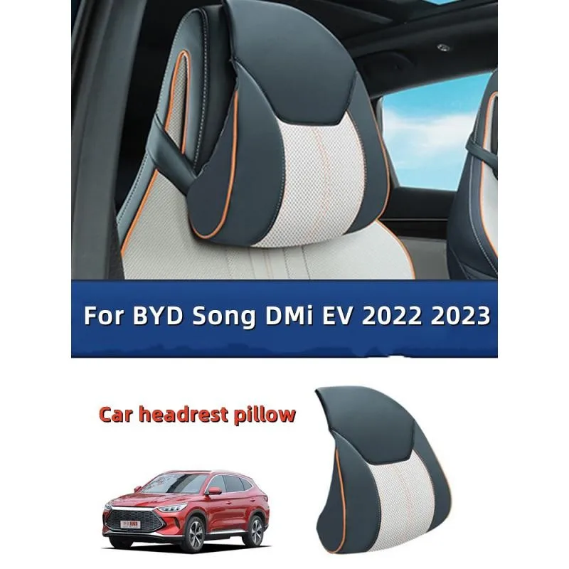 

For BYD Song Plus DMi EV 2022 2023 Headrest Pillow Car Seat Neck Cushion Breathable Leather Car Seat Head Neck Rest Pad