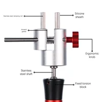 DSPIAE A T-HV Craft Tools Directional Table-top Vise for Modeler Bench Vise Universal Power Tool Parts Red Stainless Steel 2