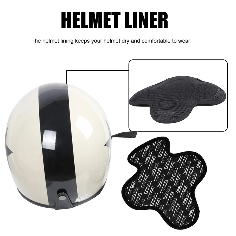 【F】Motorcycle Helmet Insert Liner Cap Cushion Pad Quick-drying Breathable Sweat Wicking Helmet Insulation Lining Moto Capacet