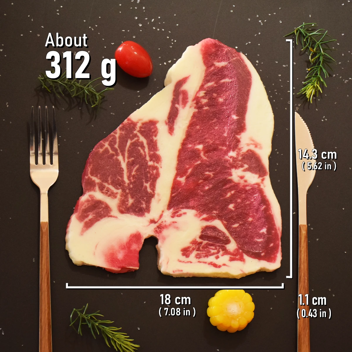 Realistic Cooked Beef Slices Artificial Kitchen Prop Decor