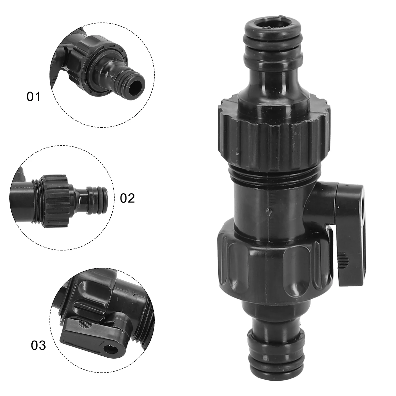 

Garden Hose Quick Connector 1/2 Inch Pipe Coupler Stop Water Connector Repair Joint Irrigation System Fitting
