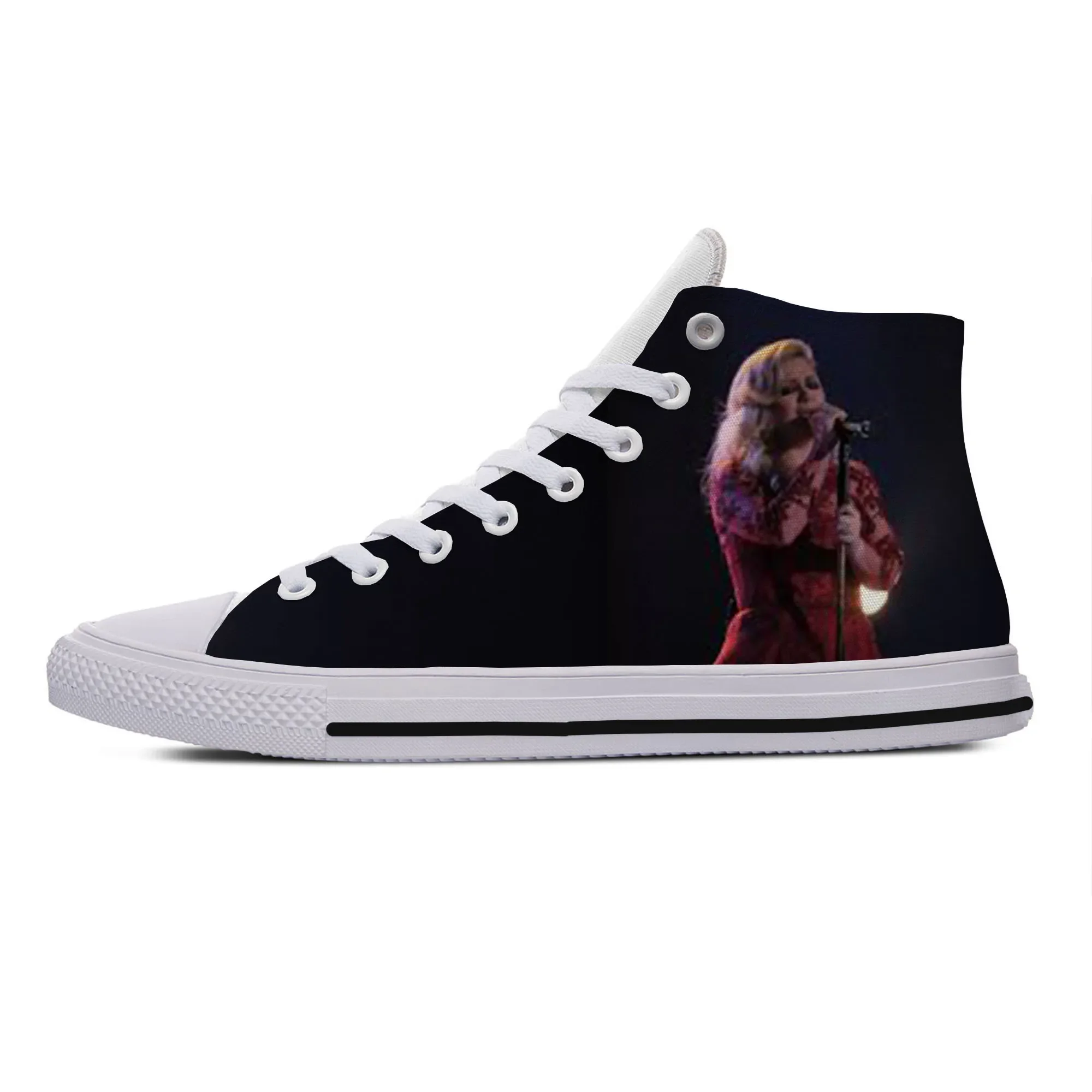 Hot Cool Fashion Summer High Quality Sneakers Handiness Casual Shoes Men Women Pop Music Kelly Clarkson High Top Board Shoes
