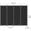 Room Divider, Folding Privacy Screens, 4 Panel Room Partitions, 88" Foldable Wall Dividers