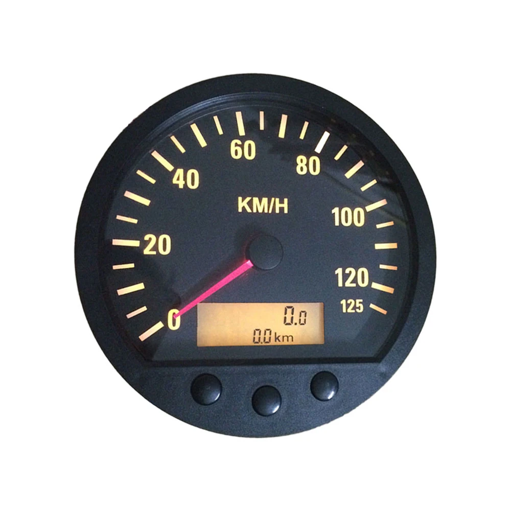 Popular Universal 140mm Diameter Truck Speedometer 0-125km/h Odometer 0-999999.9 With Backlight 9-36V