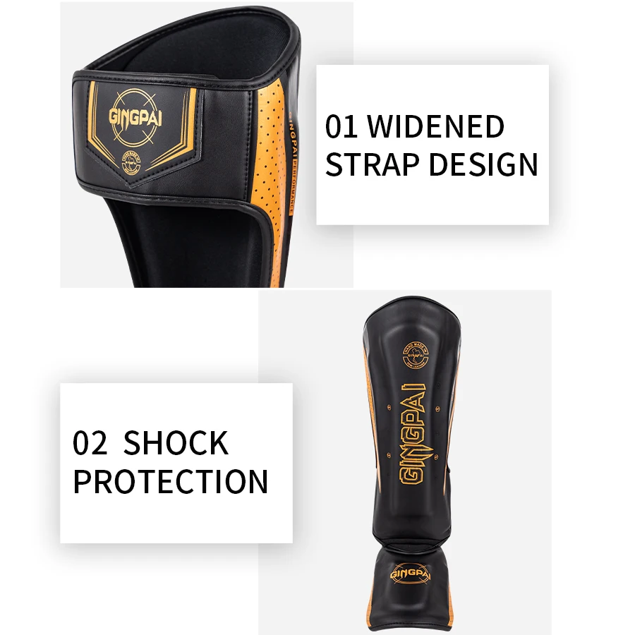 Shin Guard Pads Kickboxing Shin Guards Kickboxing Leg Guards Professional Kickboxing Leg Guard Muay Ankle Protector Sparring MMA Shin Boxing Thickened Fighting Gear Ankle Protective Guards