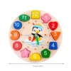 Kids Wooden Shape Color Sorting Clock Early Learning Educational Toy Addition Math Facts Games Board Games for Toddlers Gift 5