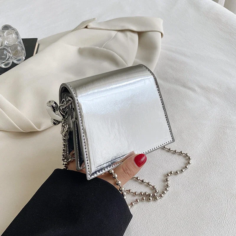 Mini Crossbody Bag 2023 Premium Texture Bright Niche Unique Design Chain bags High quality  pearl Women Simple Trend Sweet Girl