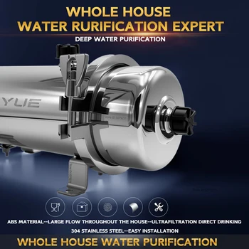 SEPYUE ระบบกรองน้ําไหลสูงทั้งบ้าน 1000L-8000L เครื่องกรองน้ําแร่สแตนเลส PVDF แบบใช้ซ้ําได้มีอายุการใช้งาน 5 ปี 2