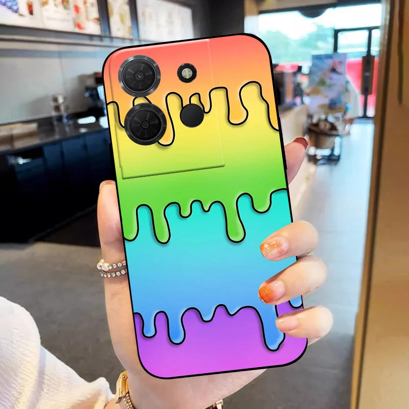 Vibrant Painted TPU Silicone Shockproof Phone Case - Protective Soft Cover