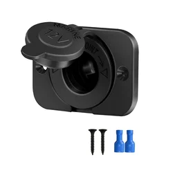 Waterproof 12V Power Plug Outlet for Vehicles and Outdoor Use (No light)