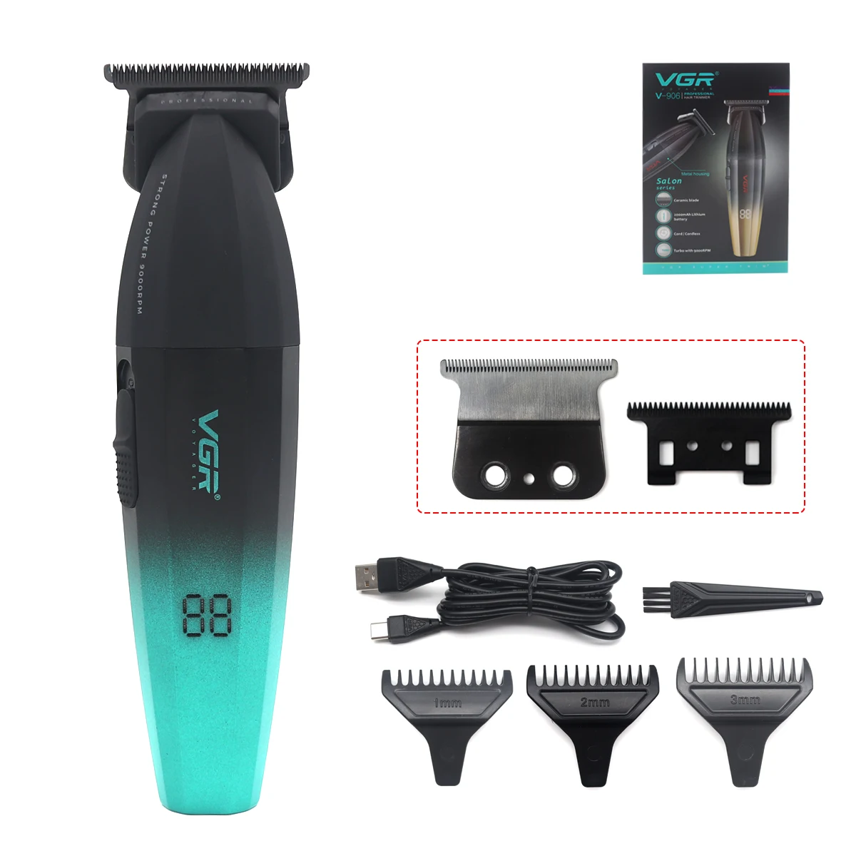 VGR V-003 バリカン セラミック刃 VGR V-003 DLC Blade Hair Clipper Blade Trimmer Replacement
