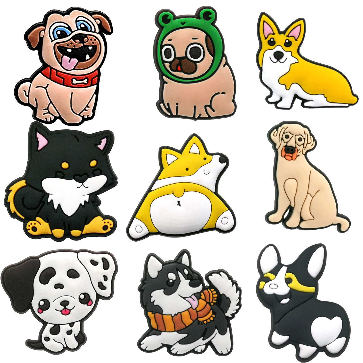 1/20 Stück PVC Lustige Tiere Schuhanhänger Niedliche Katze Ente Hund Frosch Schuhdekorationen Rosa Schwein Salamander Pin Clog Zubehör Geschenke – Detail 8