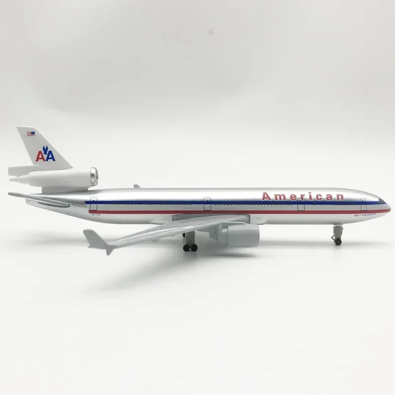 

20cm USA American AA Airlines MD MD-11 Airways Diecast Airplane Model Alloy Metal Air Plane Model w Wheels Aircraft Aeroplane