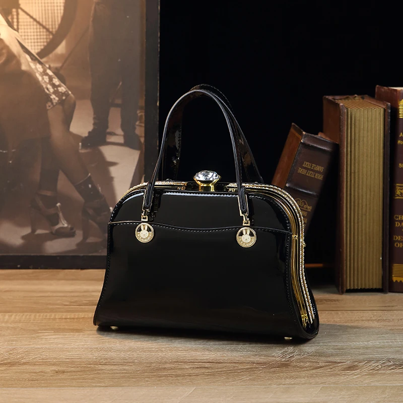 Temperament Women's Bag with Diamond Opening Design New Handbag Dinner Bag Mini Backpack Pink Handbagg Mini Backpack Pink Bag