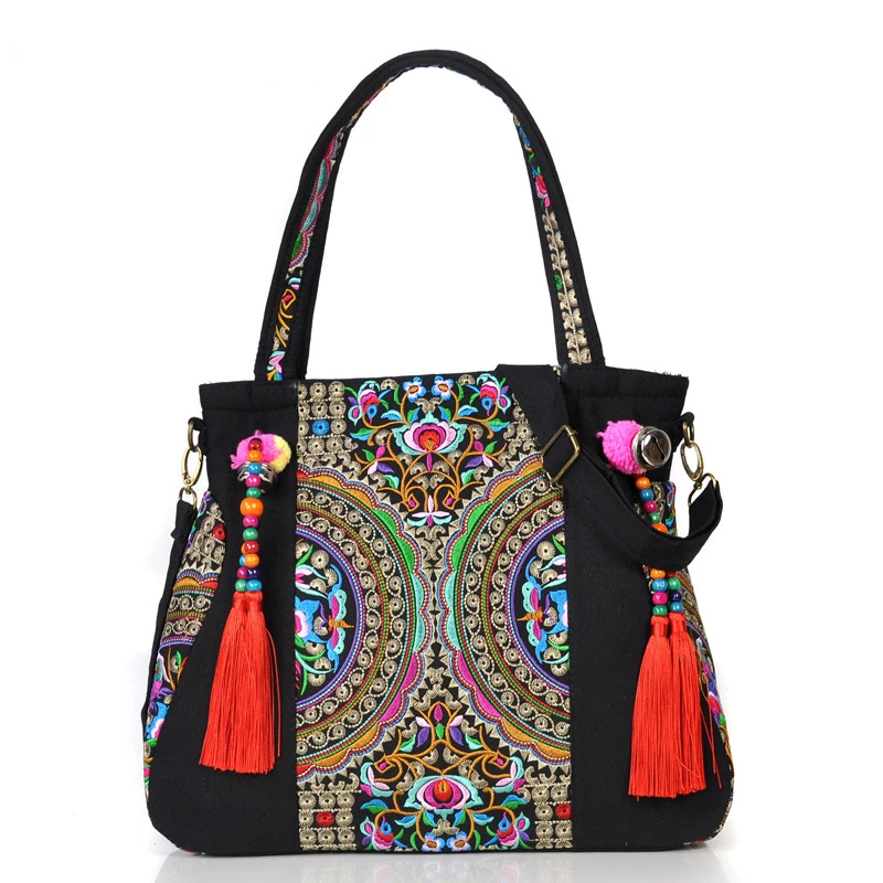 Ethnic Style Fashion Embroidery Bag Features Ethnic Embroidery Hand-held Shoulder Bag Ethnic Bag Wholesale