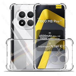 Transparent Armor Phone Case - Durable Back Cover for Poco M8Pro (Transparent)