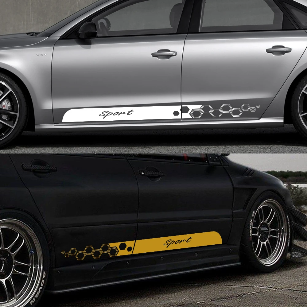 Honeycomb Graphics Sport Styling Vinyl Decals - Car Sticker Accessories
