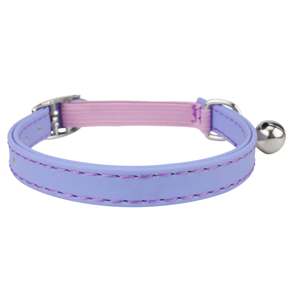 Title 22, PU Cat Collar with Elastic Webbing Adjustable M...