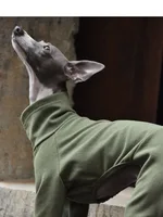 Fahison Whippet lévrier italien vêtements de luxe coton chien Jammies hiver chaud col roulé Stretch vêtements pour animaux de compagnie 3