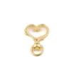 10pcs/pack 3.5x2.4cm Alloy Heart-Shaped Hook Clasp Keychain Snap Ring Outdoor Tools For Making Keychain Accessories Wholesale 4