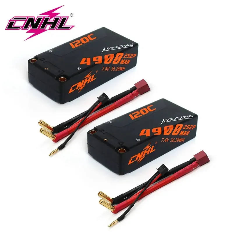 Batterie LiPo 4900mAh 120C avec étiquette CNHL et câbles de puissance