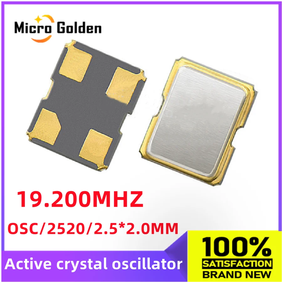 (5pcs) 19.2M 19.2MHZ 19.200MHZ 2520 SMD Active crystal oscillator 4PIN OSC 2.5*2.0mm Crystal Oscillator 19.200M