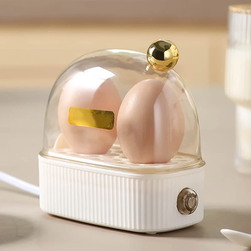120W 220V Electric Egg Boiler Poacher Automatic Power Off Mini Breakfast Machine Egg Cookers 2 Eggs Portable Food Steamer 6
