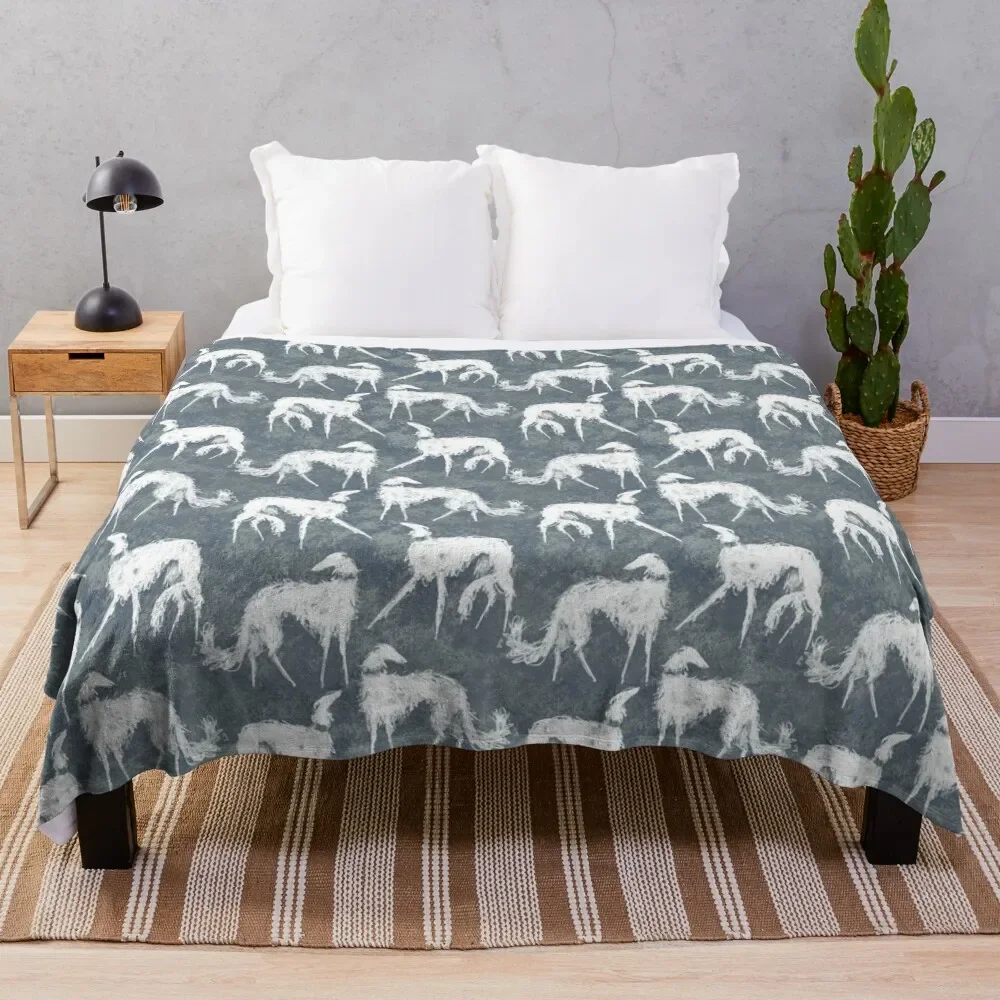 

White Borsois Throw Blanket Sofas Picnic Blankets
