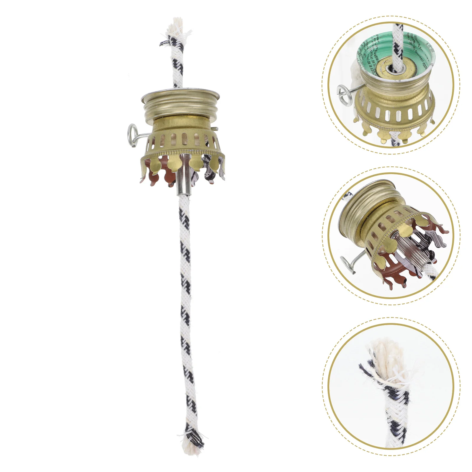 

Lamp Head Wick Wicks Kerosene DIY Part Oil Holder to Weave Incandescent Light Accessory for Metal Small Self-made