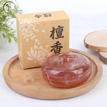 불면증 방지 샌달우드 비누, 수면 촉진, 목욕 청소, 1PC