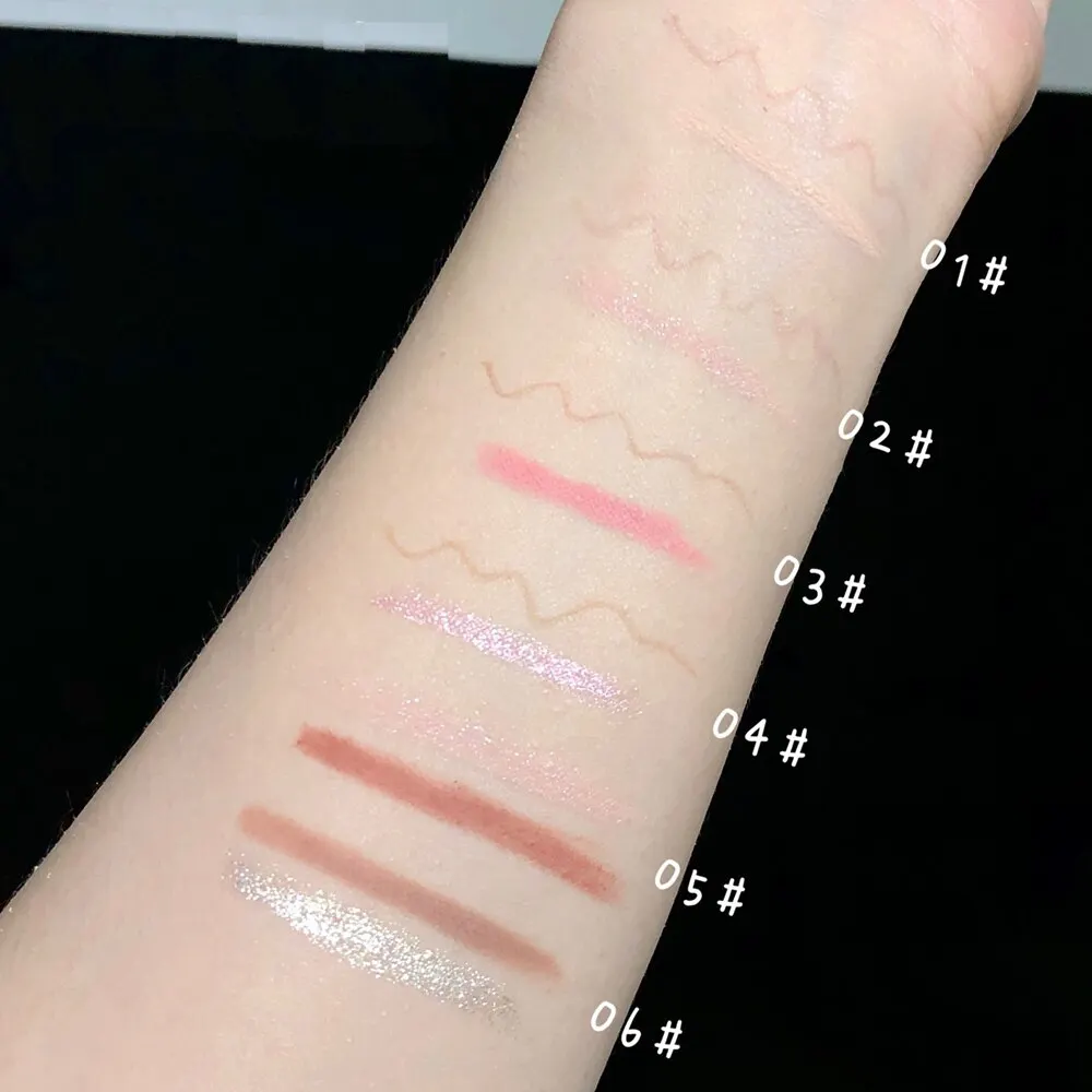Liquid Eyeliner Double-headed Silkworm Pen Beautiful Colors Matte Pearlescent Highlight Glitter