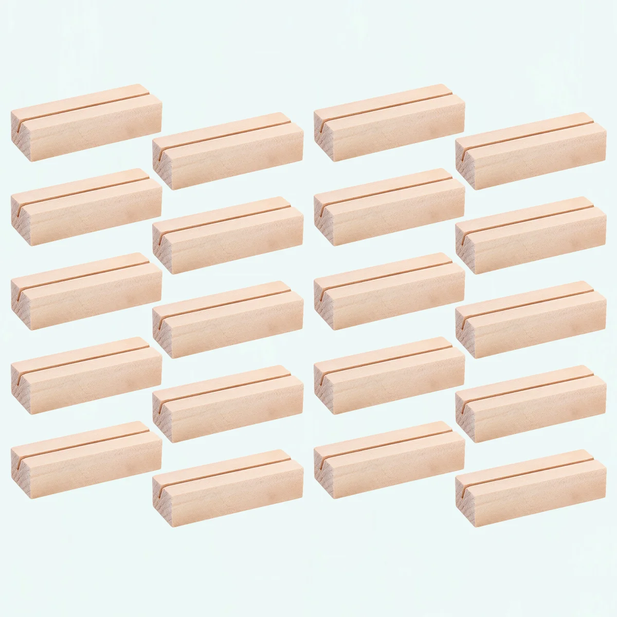 

20 Pcs Wooden Photo Stand Home Decor Manual Table Holder Picture Bamboo Memo Display