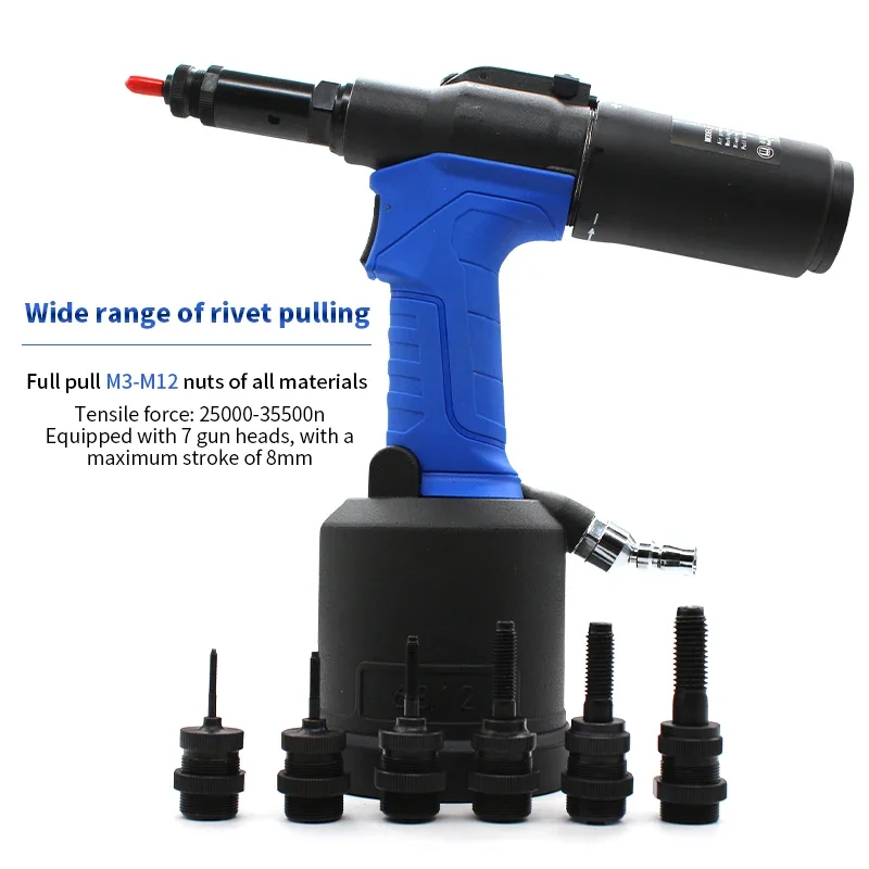 Pneumatic Riveter Automatic Rivet Nut Gun RL-6312 Industrial Hydraulic Quick Riveting Nut Tool M3 M4 M5 M6 M8 M10 M12 6