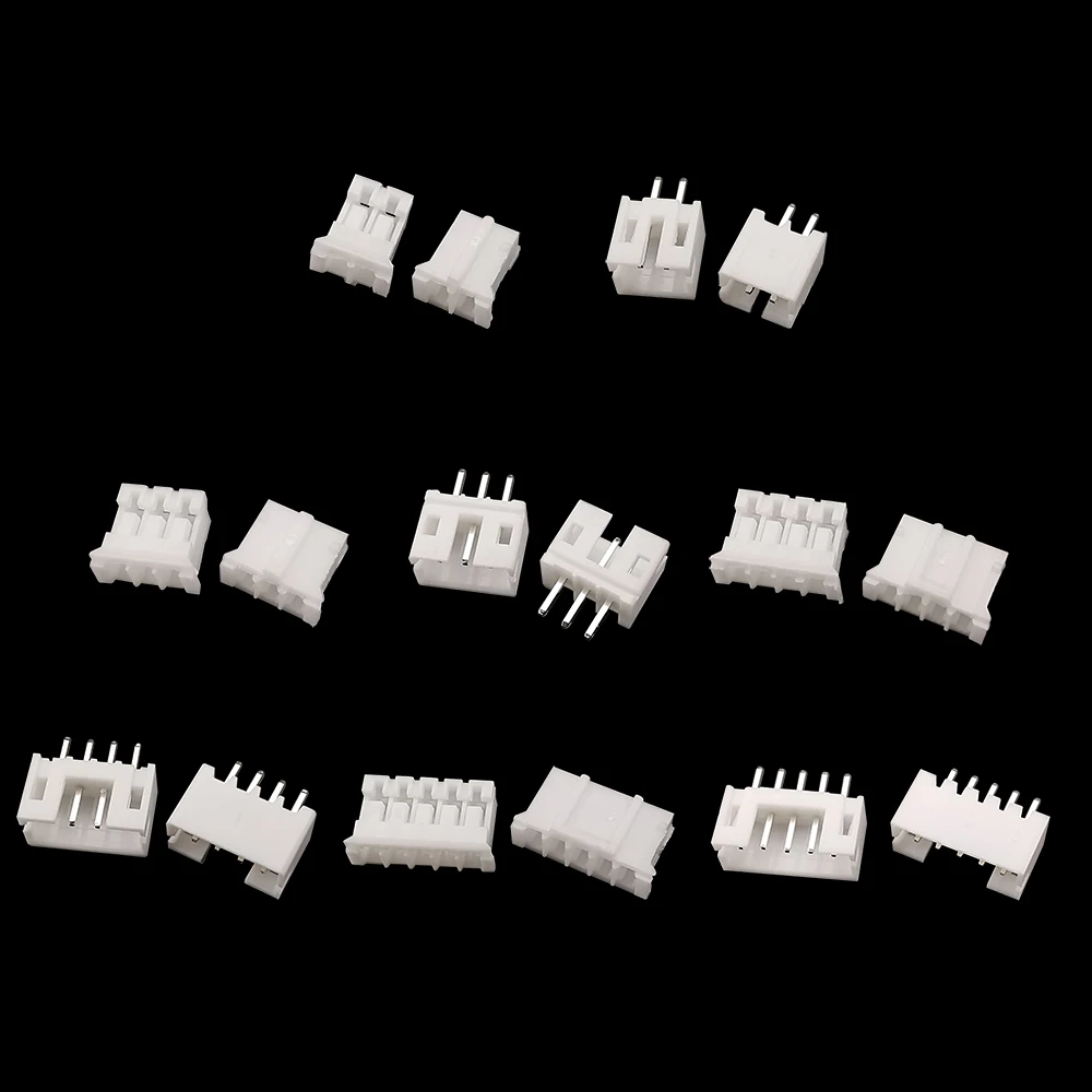 

100Pcs JST PH2.0 2.0mm 2P 3P 4P 5Pin Male Female Material Connector Leads Pin Header Straight Needle PH 2.0 Plug Socket Housing