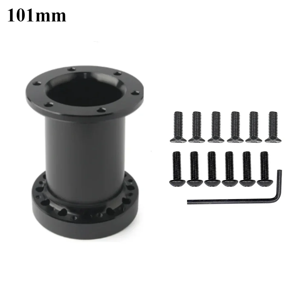 Universal Steering Wheel Hub Spacer 12.5/51/76/101 mm Steering Wheel Hub Boss Kit Adapter Spacer Black Car accessories 5