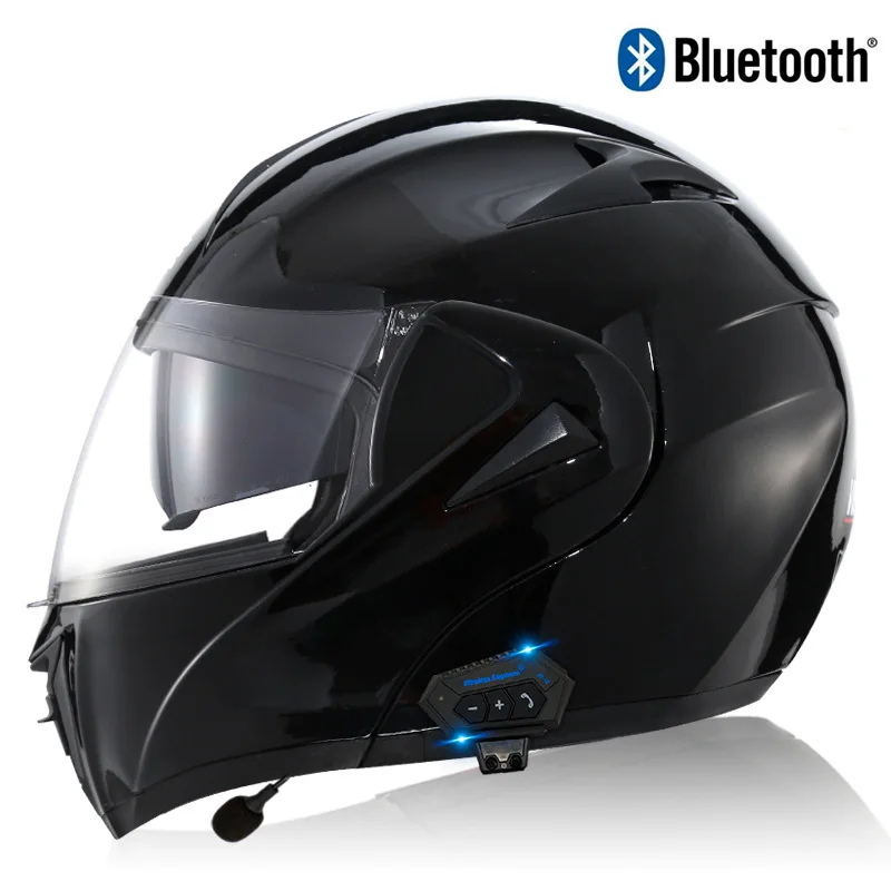 

Мотоциклетный Bluetooth-шлем для мотоциклистов, с двойным объективом