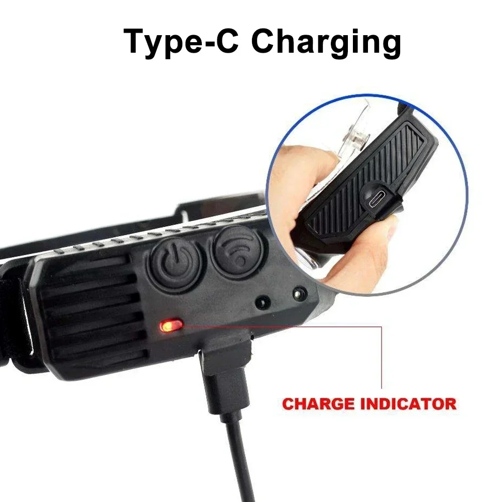 LED Headlamp 230 Degree Wide Beam USB Rechargeable