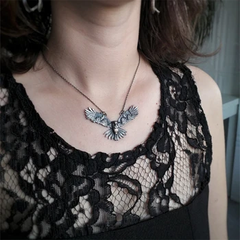 Owl Moon Pendant Necklace