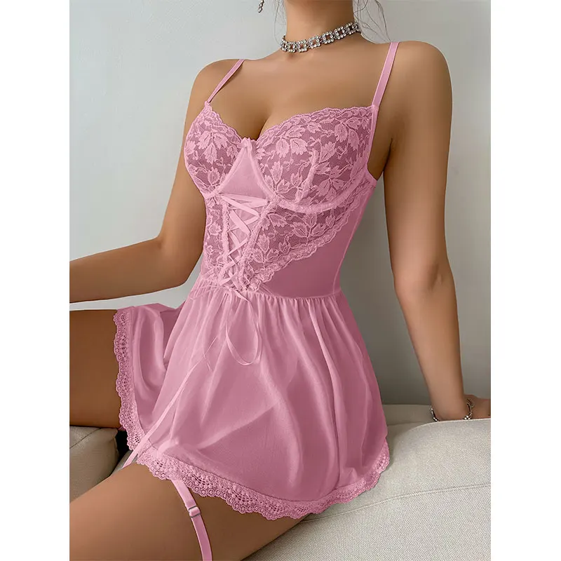 Conjunto de ropa interior con sujetador abierto porno, lencería con cordones, sujetador transparente con escote en V profundo. 5 Conjunto de ropa interior con sujetador abierto porno, lencería con cordones, sujetador transparente con escote en V profundo. 5