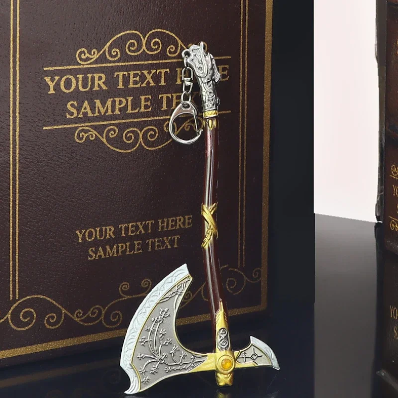 18cm God of War Weapon Peripherals Katana The Leviathan Axe Kratos Game Metal Model Keychain  Peripherals Action Figure Gift Toy 5