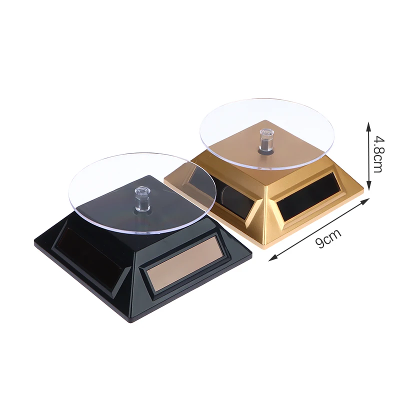 Solar Showcase 360 Rotating Turntable Jewelry Watch Ring Phone Rotating Display Stand Jewelry shelves and props Watch Ring