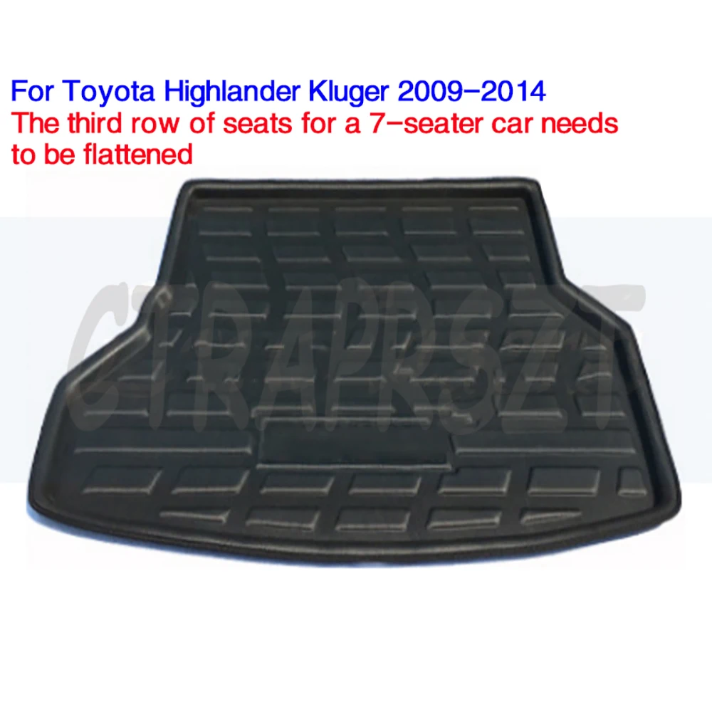 Car Boot Mats For Toyota Highlander Kluger 2009 2010 2011 2014 Carpet Muds Car Trunk Mats Storage Pads Auto Interior Accessories