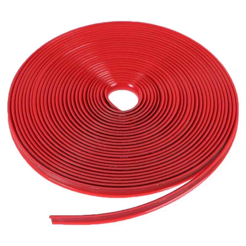 8M Red Car Wheel Hub Rim Edge Protector Ring Tire Guard Sticker Rubber Strip
