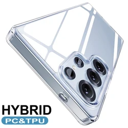 Durable Shockproof Hybrid Crystal Clear Protective Case with Hard Acrylic and Soft Silicone Elements - Galaxy S25 Ultra
