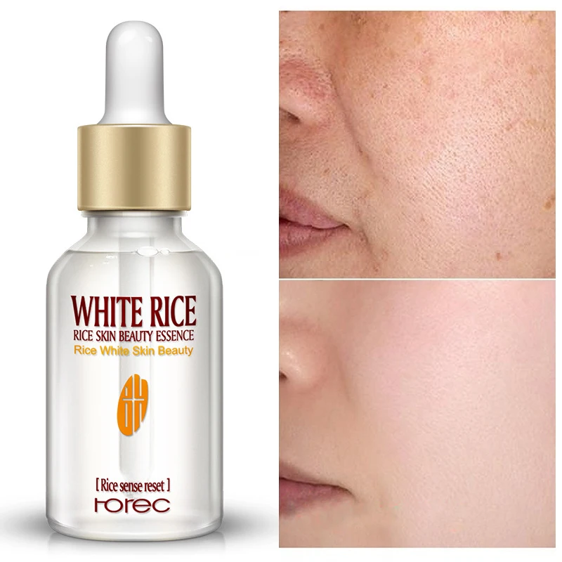 

White Rice Women Face Serum Hyaluronic Acid Moisturizing Liquid Essence Shrink Pore Oil Control Anti-Wrinkle Skin Care Serum