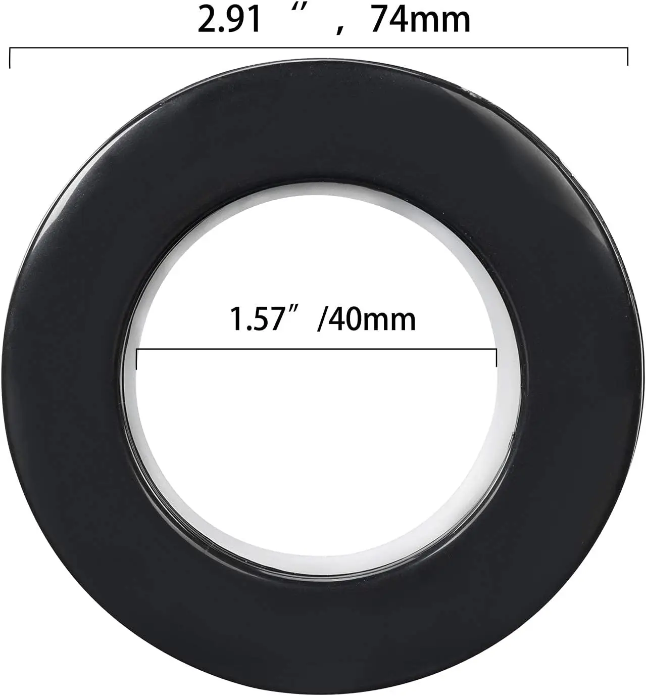 Black Plastic Curtain Grommets Inner Diameter 40mm Silencer Sliding Low Noise Curtain Rings Window Hanging 30 Pack curtain grommets