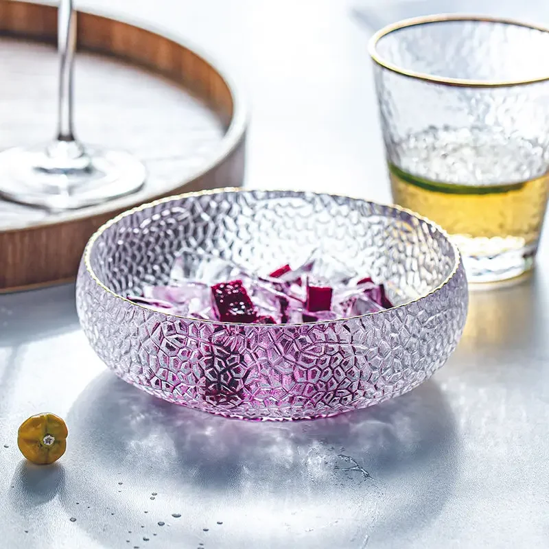 Large Kitchen Dining Bar Tableware Salad Plates Home Glass Japanese Glass Bowl